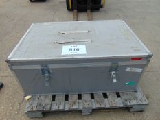 Large Aluminium Locable Transit Case Containing Electronic Cables and Test Equipment