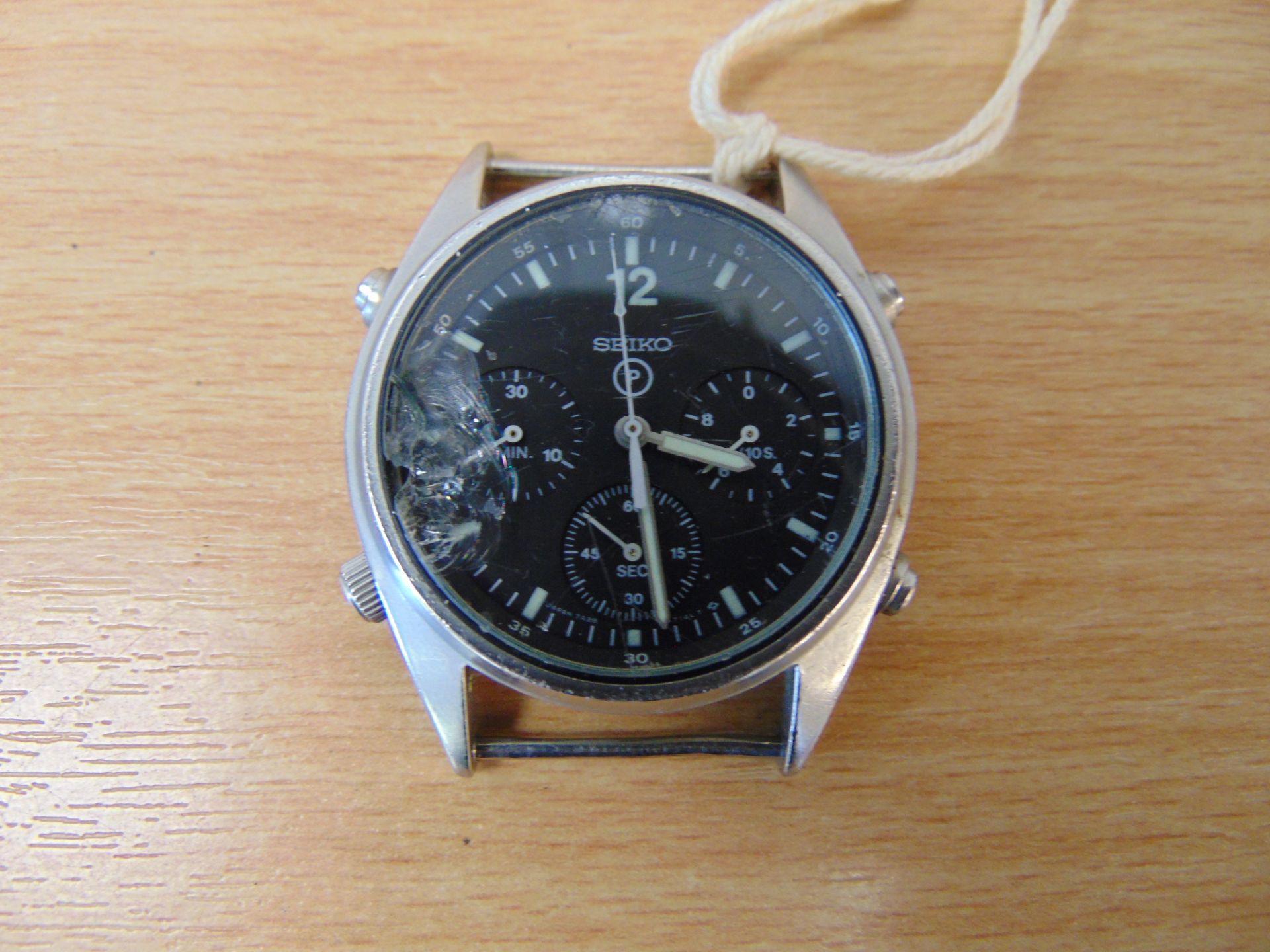 Seiko Gen 1 Pilots Chrono Date 1984, * Cracked Glass *