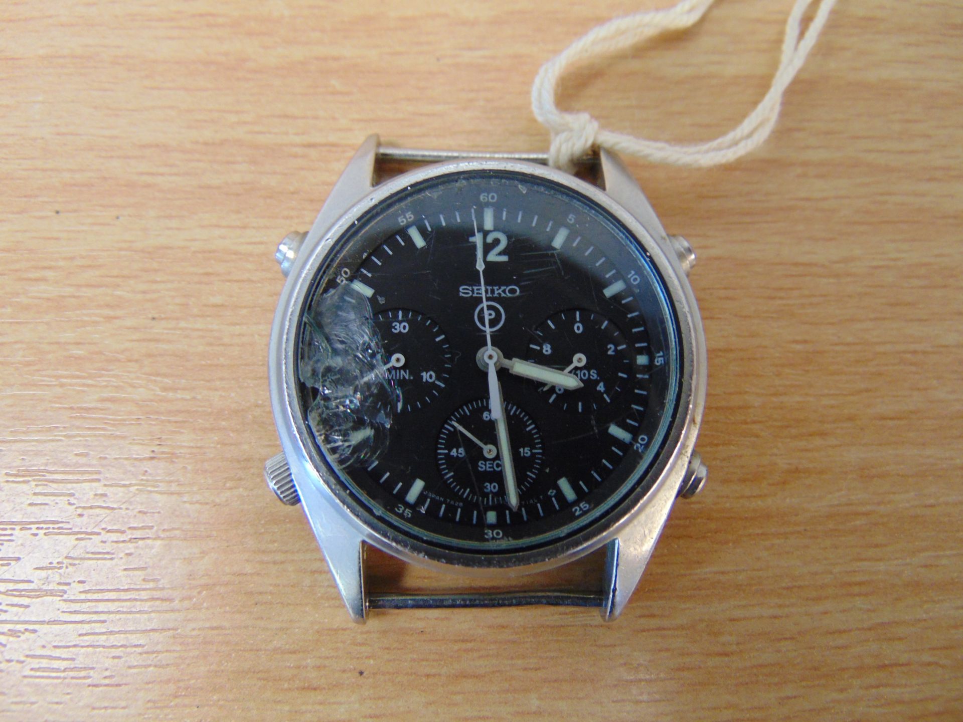 Seiko Gen 1 Pilots Chrono Date 1984, * Cracked Glass * - Image 2 of 4