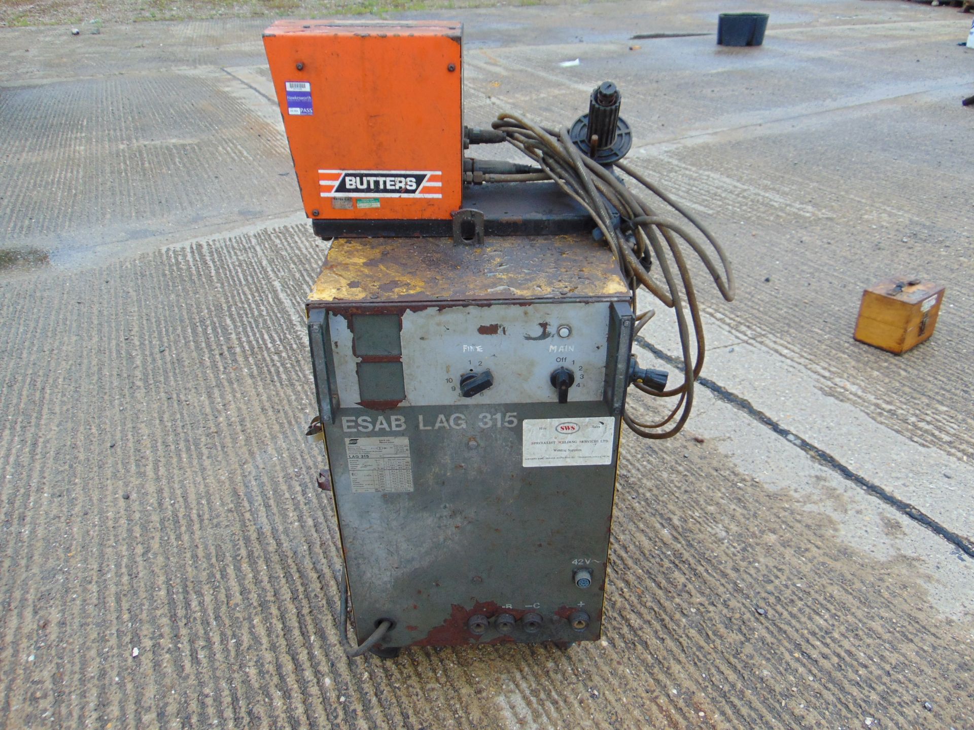 ESAB LAG 315 Mig Welder with Butters 2 Roll Wire Feed Unit - Image 2 of 11