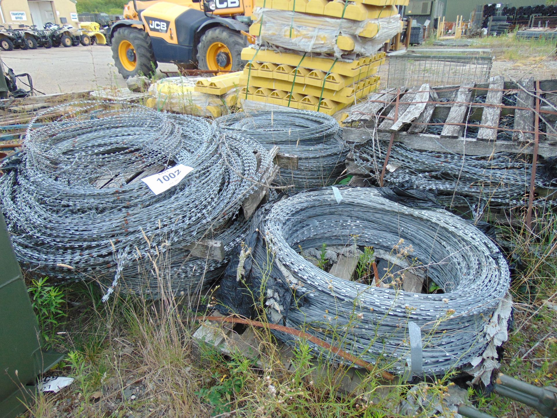 4 x Large Pallets of MoD Galvanised Razer Wire in Expanding Coils Quantity as shown - Image 2 of 6