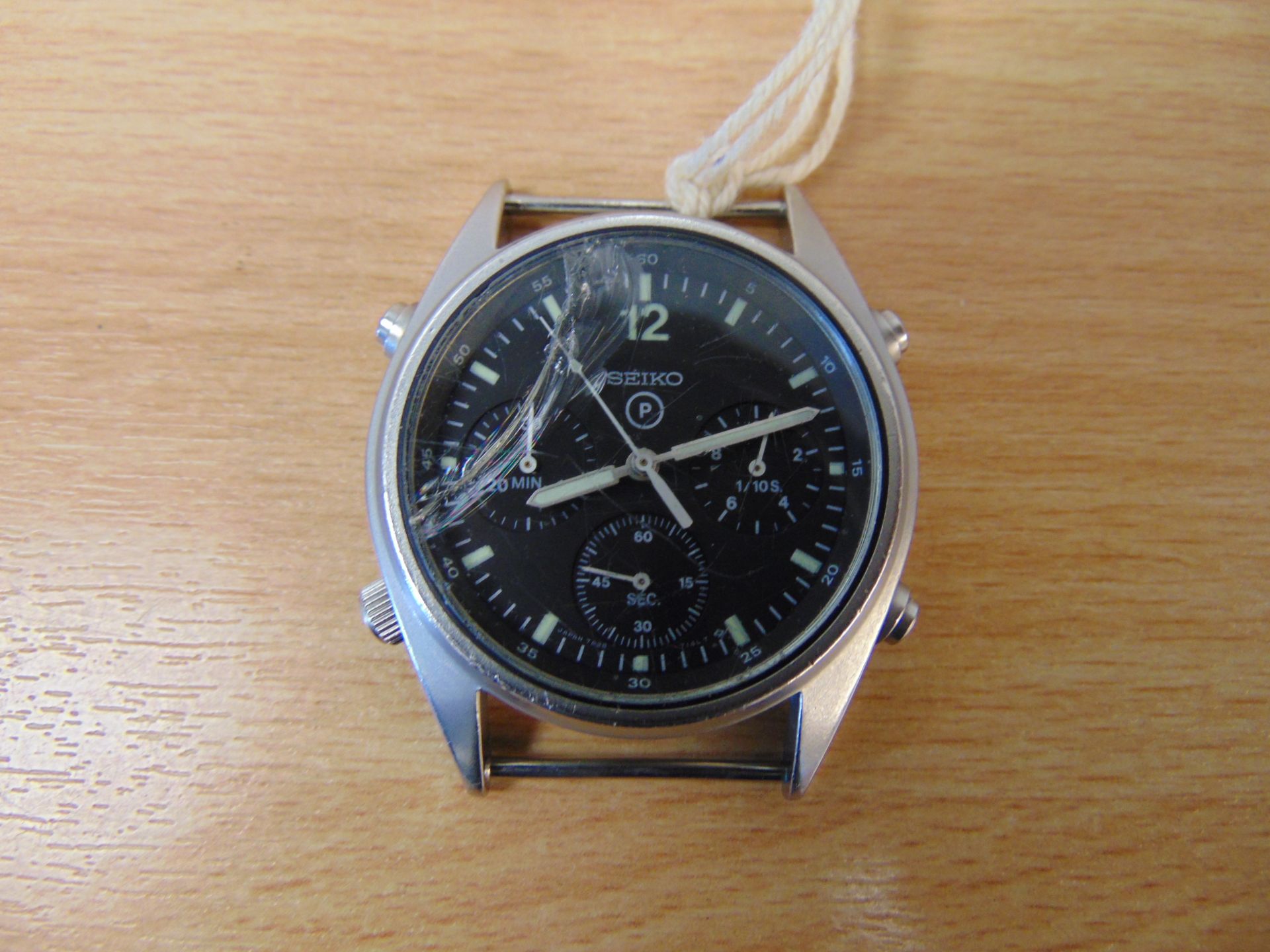 Seiko Gen 1 Pilots Chrono RAF Harrier Force issue Nato No's Date 1984, * Glass Cracked * - Image 2 of 5