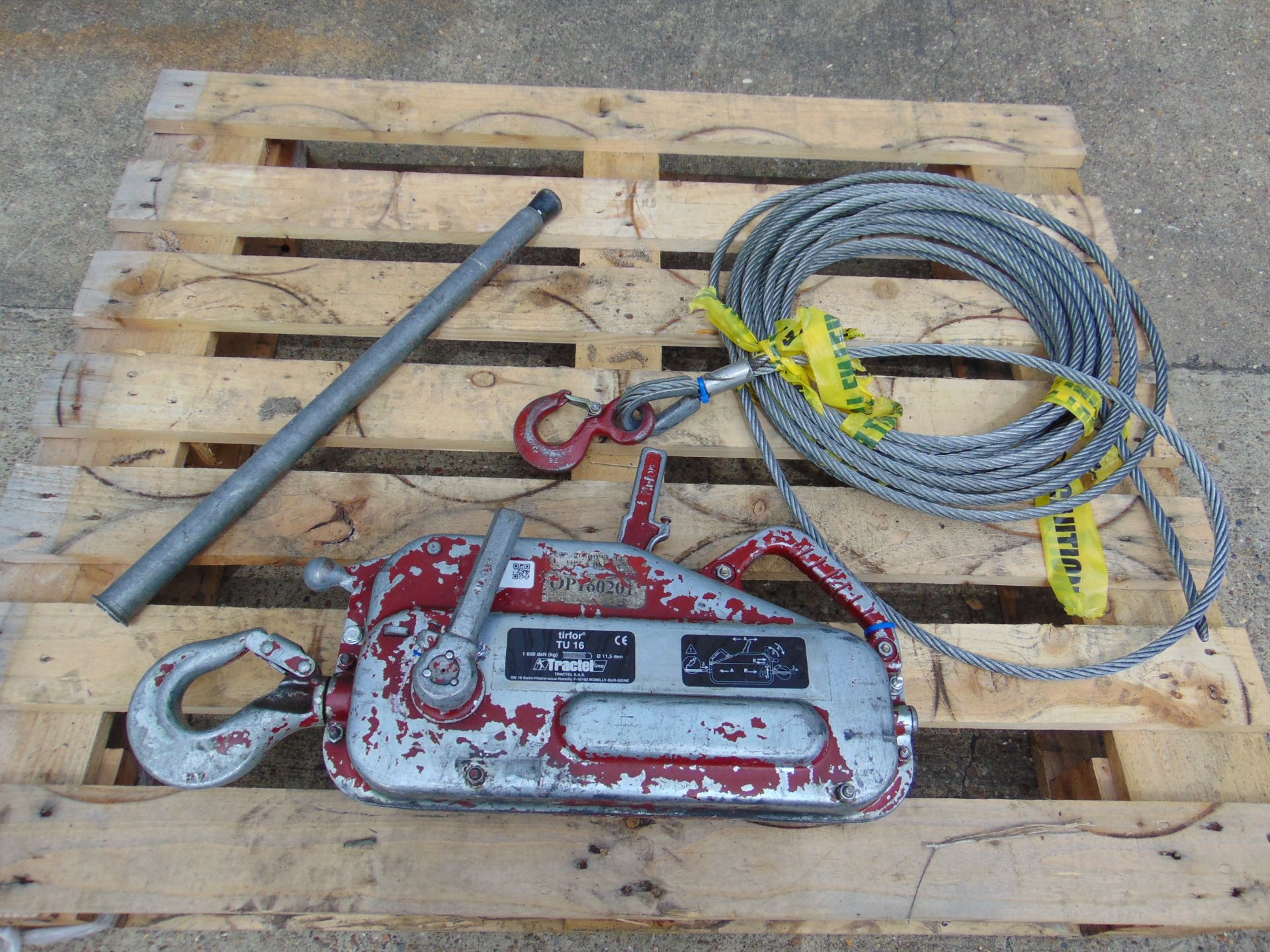 Tractel TU16 Tirfor Winch C/W Wire Rops & Handle