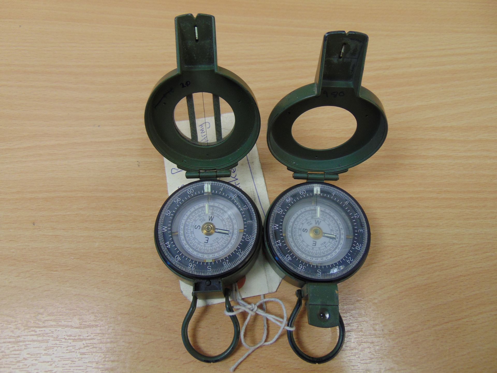 2 x Francis Baker M88 Prismatic Compass British Army Nato Marked - Image 2 of 3