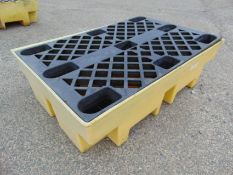 New & Unused 2 Drum Container Spill Pallet