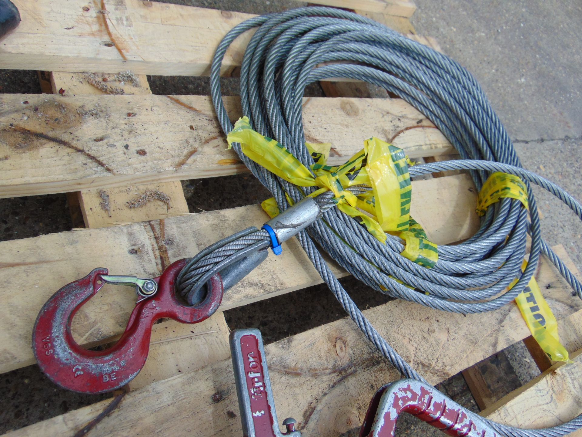 Tractel TU16 Tirfor Winch C/W Wire Rops & Handle - Image 4 of 5