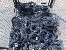 180 x New Unissued 8m plastic covered steel securing lines with clip