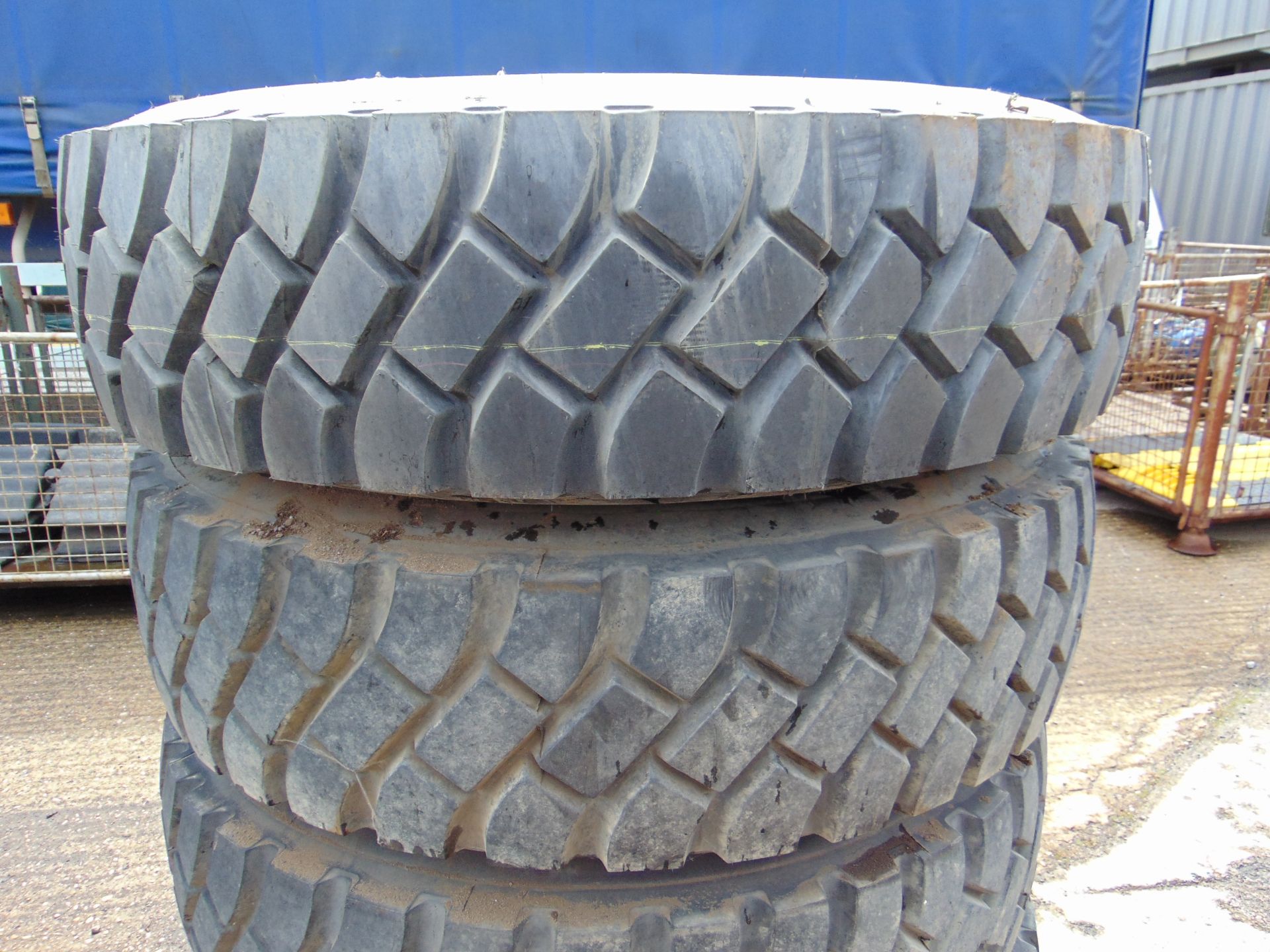 Qty 4 x Goodyear 12.00R20 G388 Unisteel tyres, unused still with bobbles fitted on 8 stud rims - Image 2 of 6