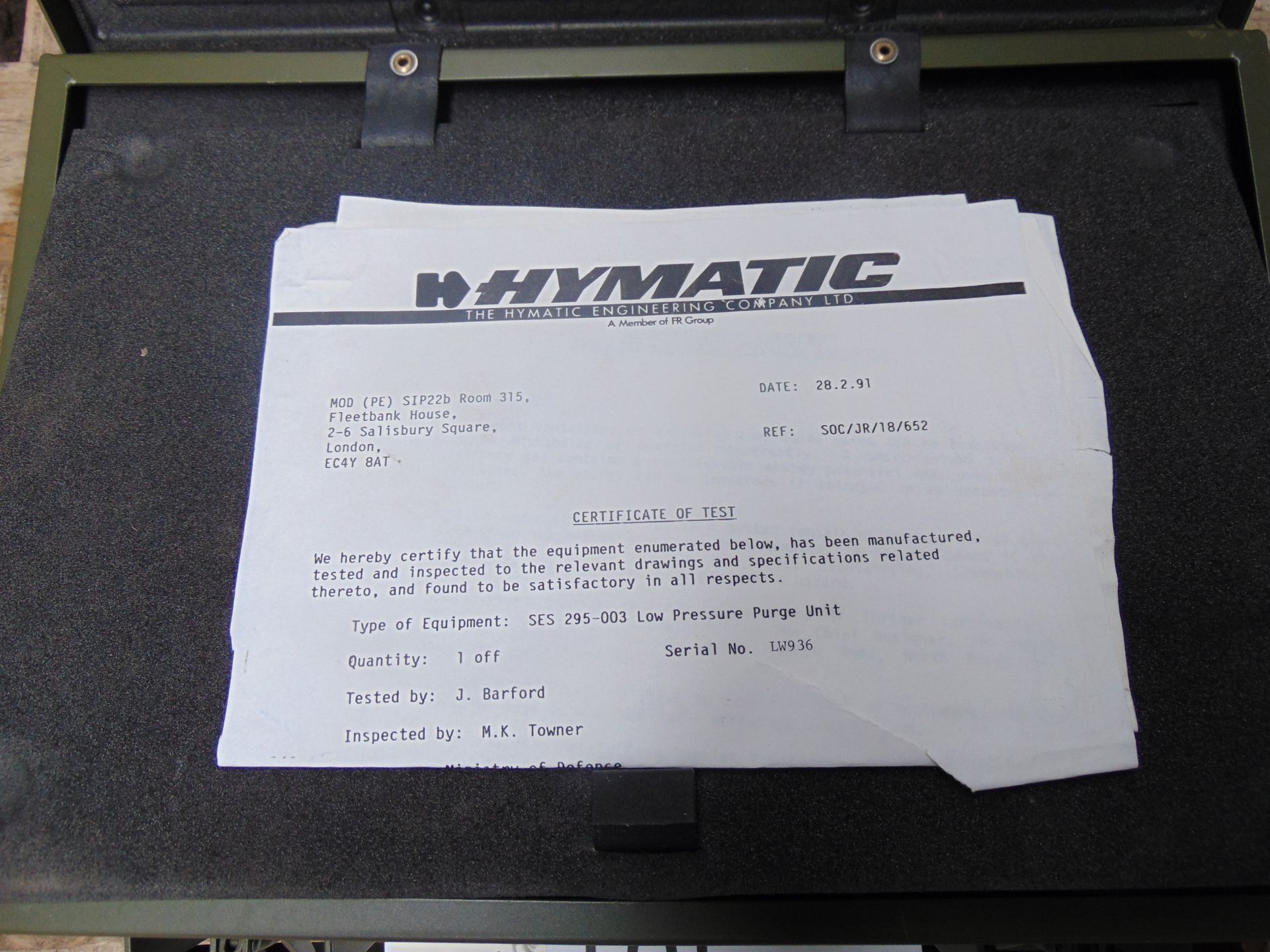 HYMATIC HIPPAG low pressure pure unit (PULP) - new unissued with test certificate - Image 3 of 5