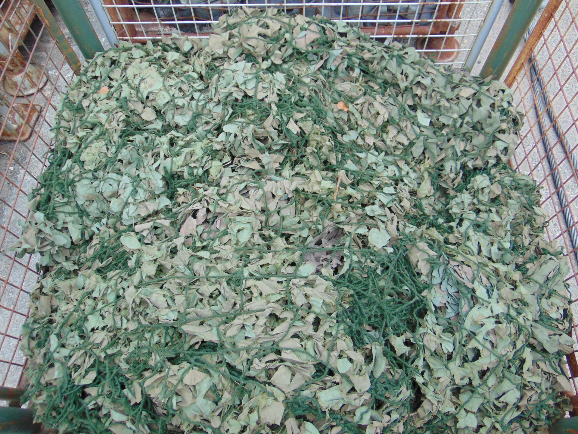 1 x Stillage of Very Good Camo Nets Woodland Camo as shown