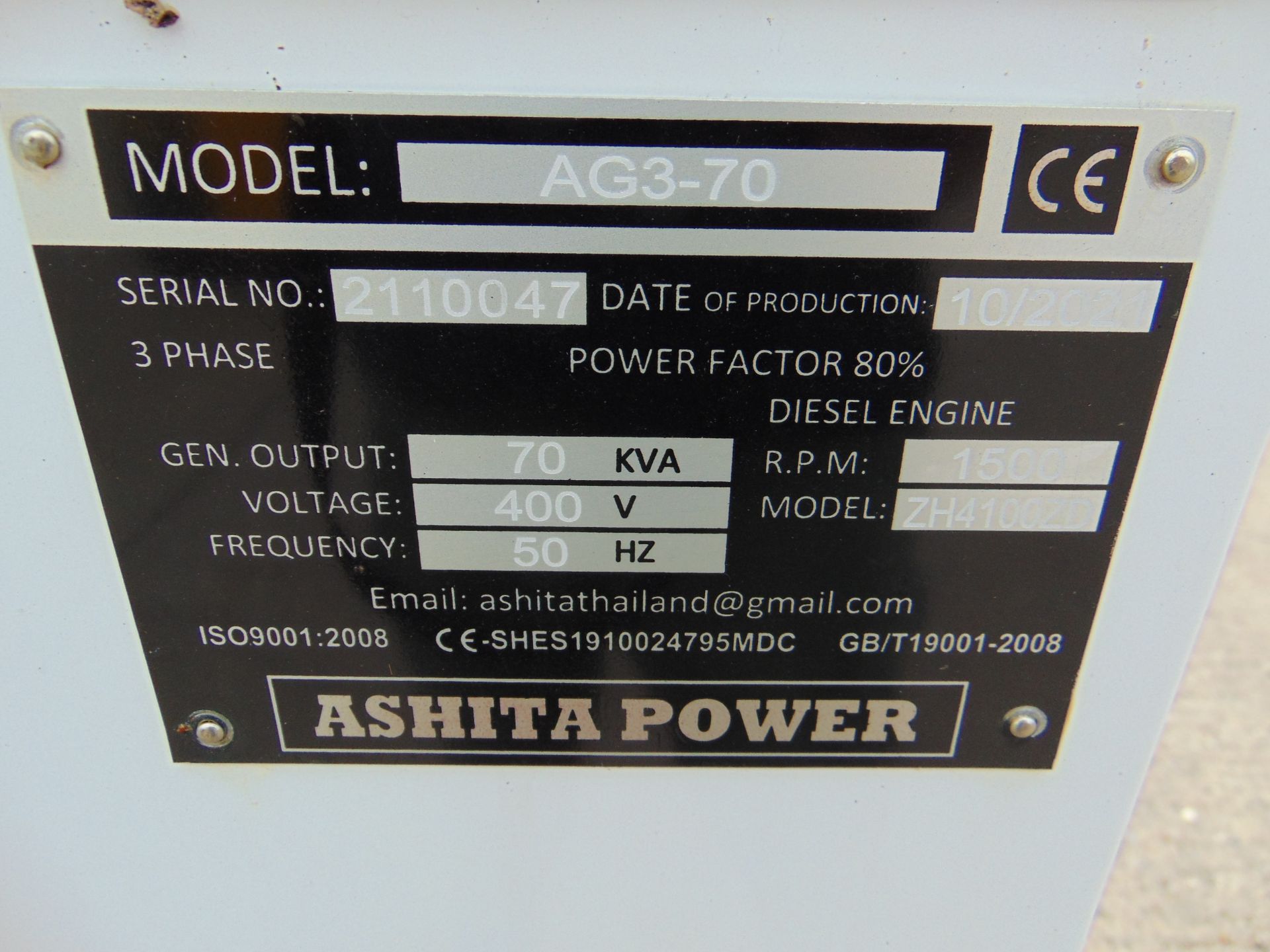 2022 UNISSUED 70 KVA 3 Phase Silent Diesel Generator Set - Image 18 of 18