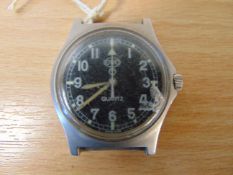 CWC 0552 Royal Navy / Marines Service Watch Nato No's Date 1989, * Crack on Glass *