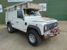 2007 Land Rover Defender 110 Puma hardtop 4x4 Utility vehicle (mobile workshop) with hydraulic winch