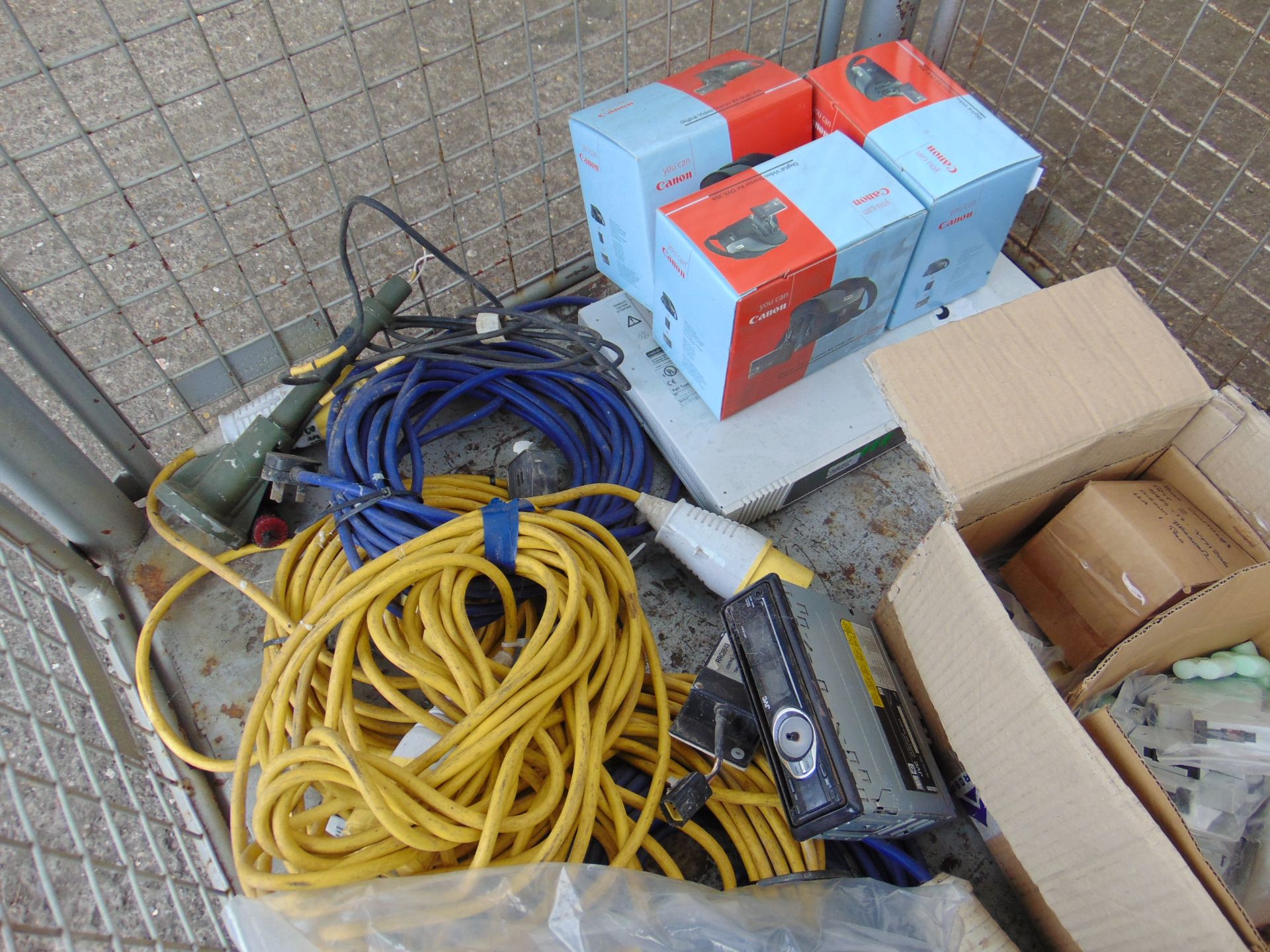 1x Stillage of Extension Leads, Cable Reel, Electrical eqpt etc - Image 2 of 6