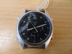 Seiko Gen 1 Pilots Chrono RAF Harrier Force issue Nato No's Date 1984, * Glass Cracked *