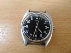 CWC W10 BRITISH ARMY SERVICE WATCH MECHANICAL MOVEMENT NATO MARKS AND BROAD ARROW SN.1678 DATE 1980