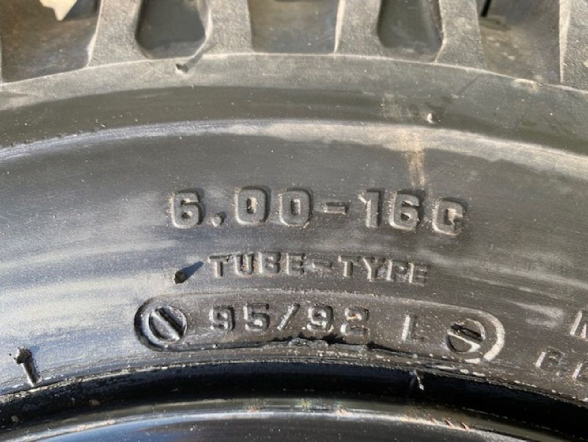 5 x Lassa 6.00x16, 6 ply rating tyres unused on 5 stud trailer rims - Image 9 of 10
