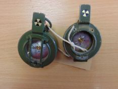 2 STANLEY LONDON PRISMATIC COMPASS BRITISH ARMY ISSUE NATO MARKS IN MILS
