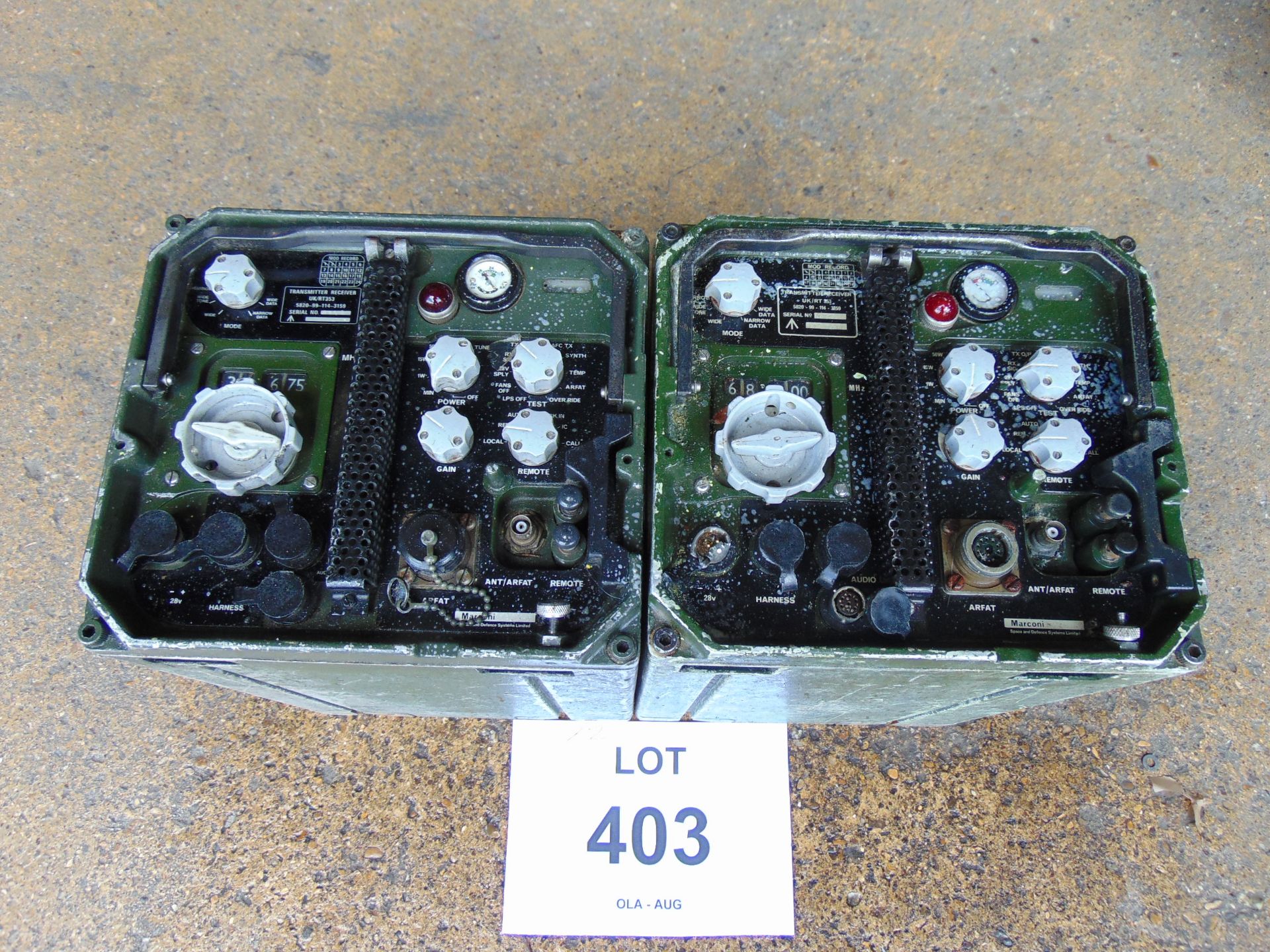 2 x RT 353 Clansman VHF Transmitter Reciever