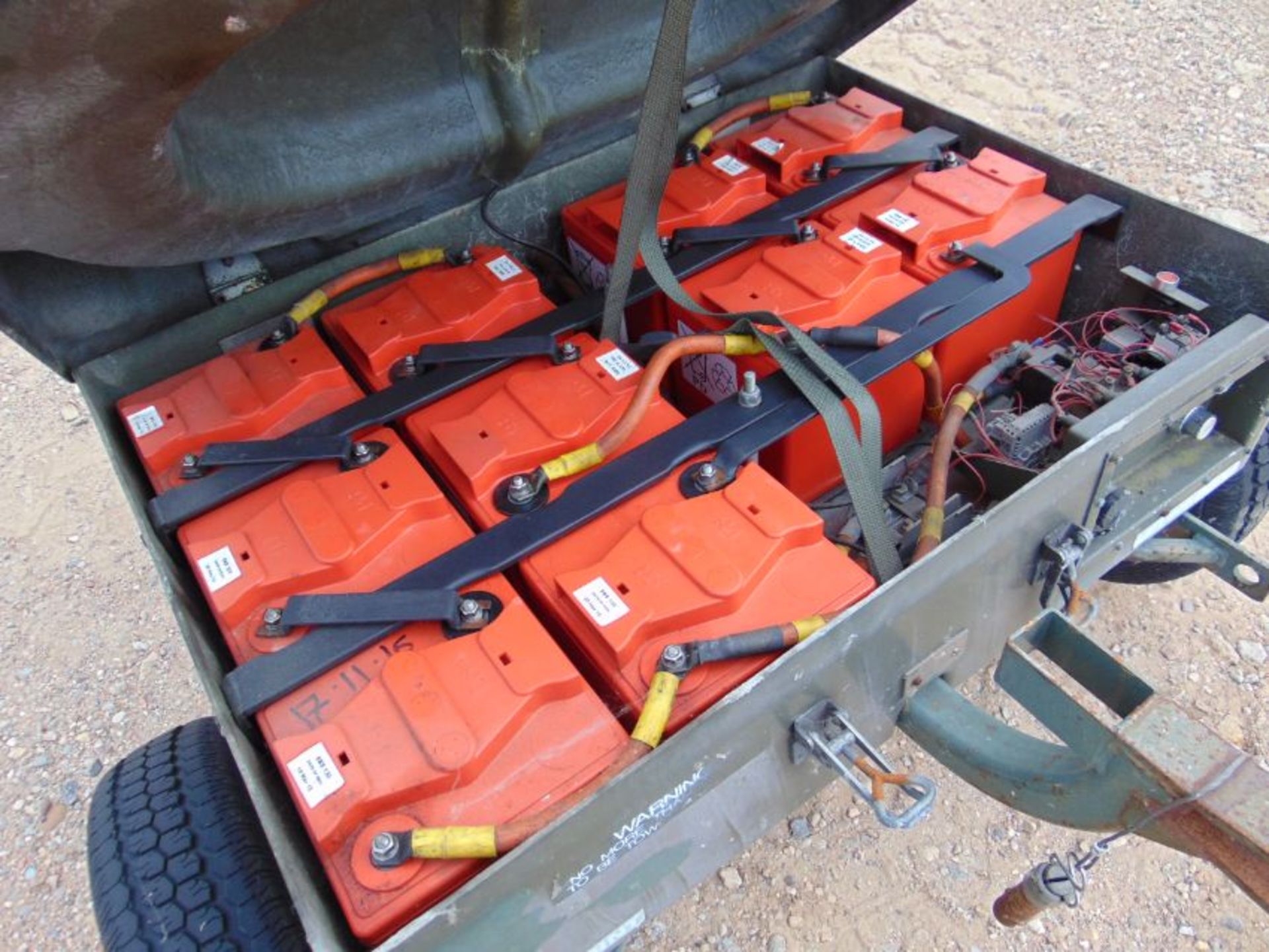 Battery Electrical Starter Trolley c/w Batteries and Cables - Image 6 of 7