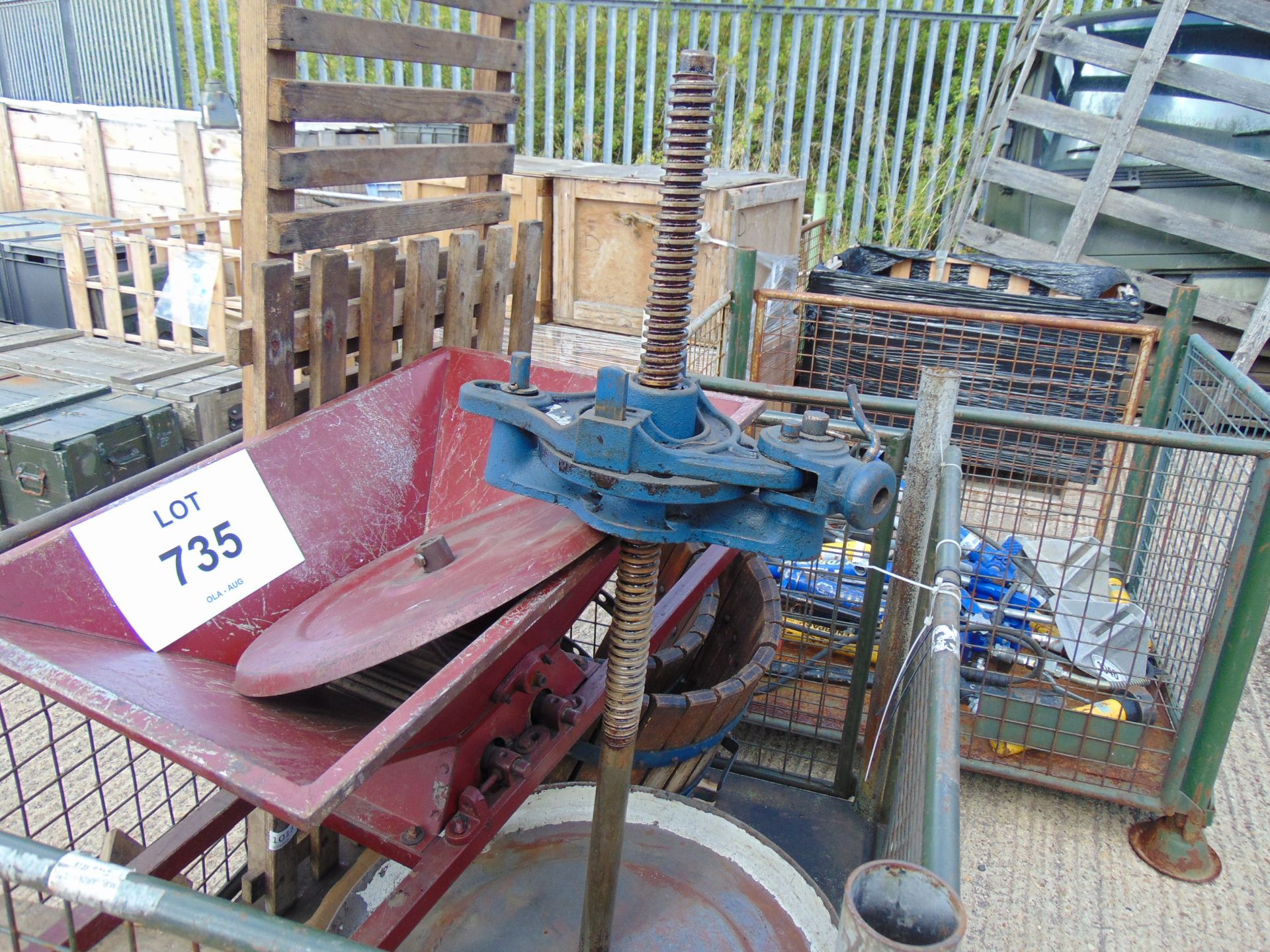 Very Unusual Apple Press for Pressing Apples Fruit Etc. and Making Juice, Cider etc - Image 6 of 6