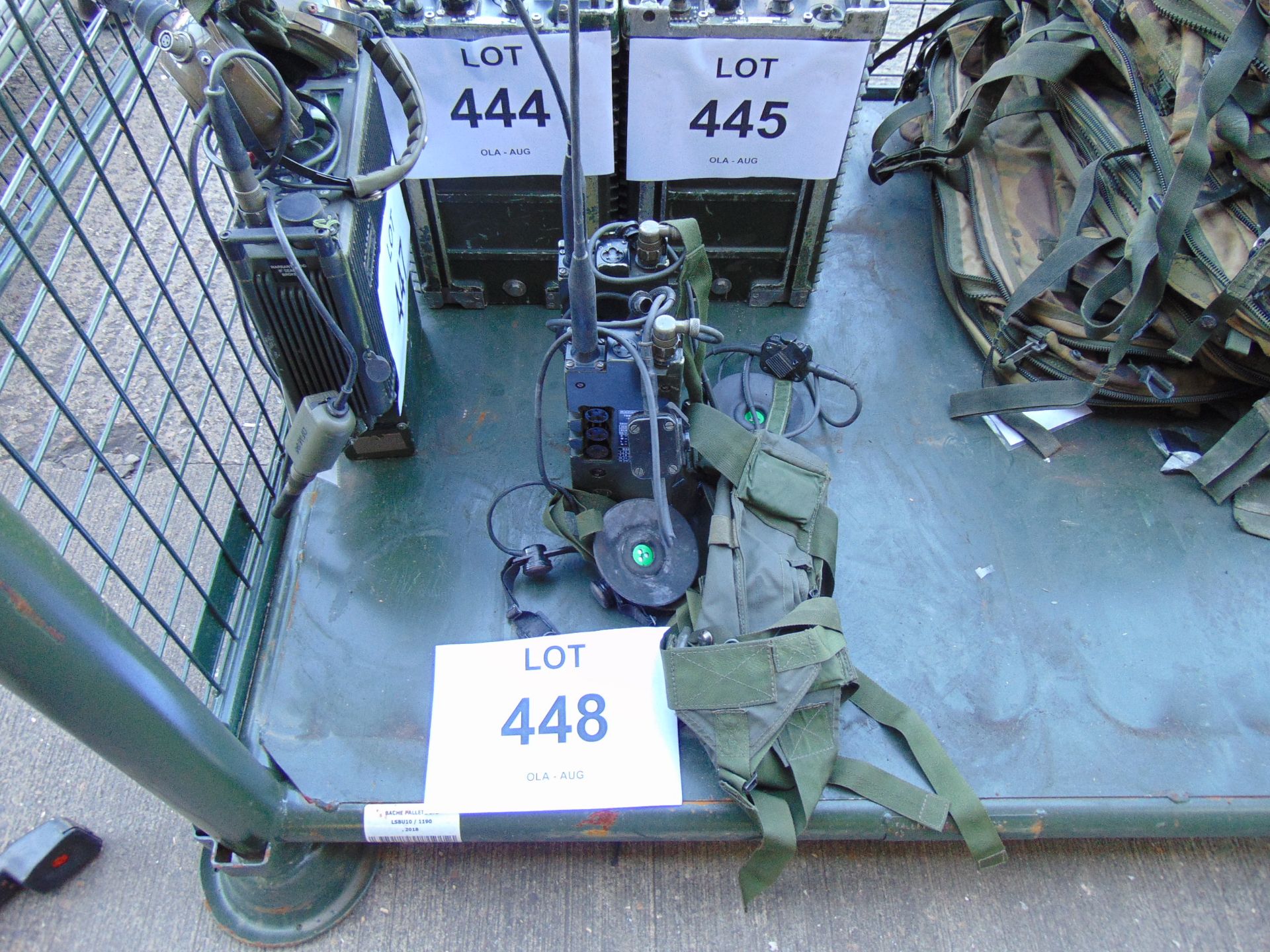 2 x RT 349 Transmitter Receivers c/w pouches, battery, antenna, etc - Image 2 of 3