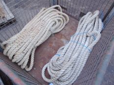 2x Large Heavy Duty Mooring Ropes Unissued as shown