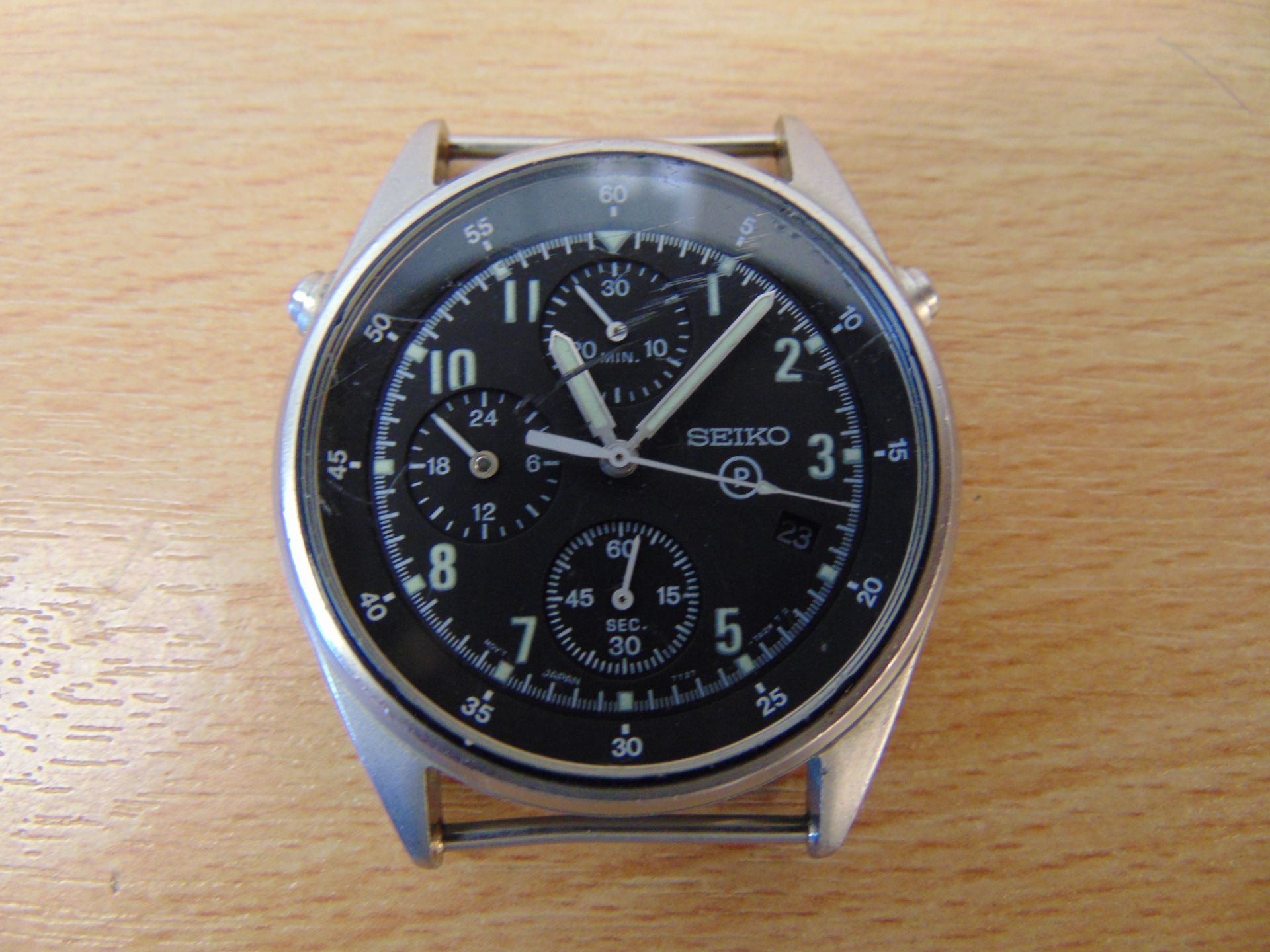 Seiko Gen 2 Pilots Chrono (with date), RAF Tornado force issue Nato marks Date 1993, - Image 2 of 4