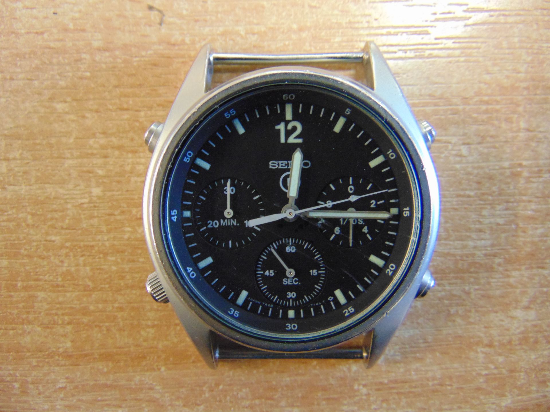 NICE SEIKO GEN I PILOTS CHRONO RAF HARRIER FORCE ISSUE NATO MARKS DATE 1988 - Bild 2 aus 8