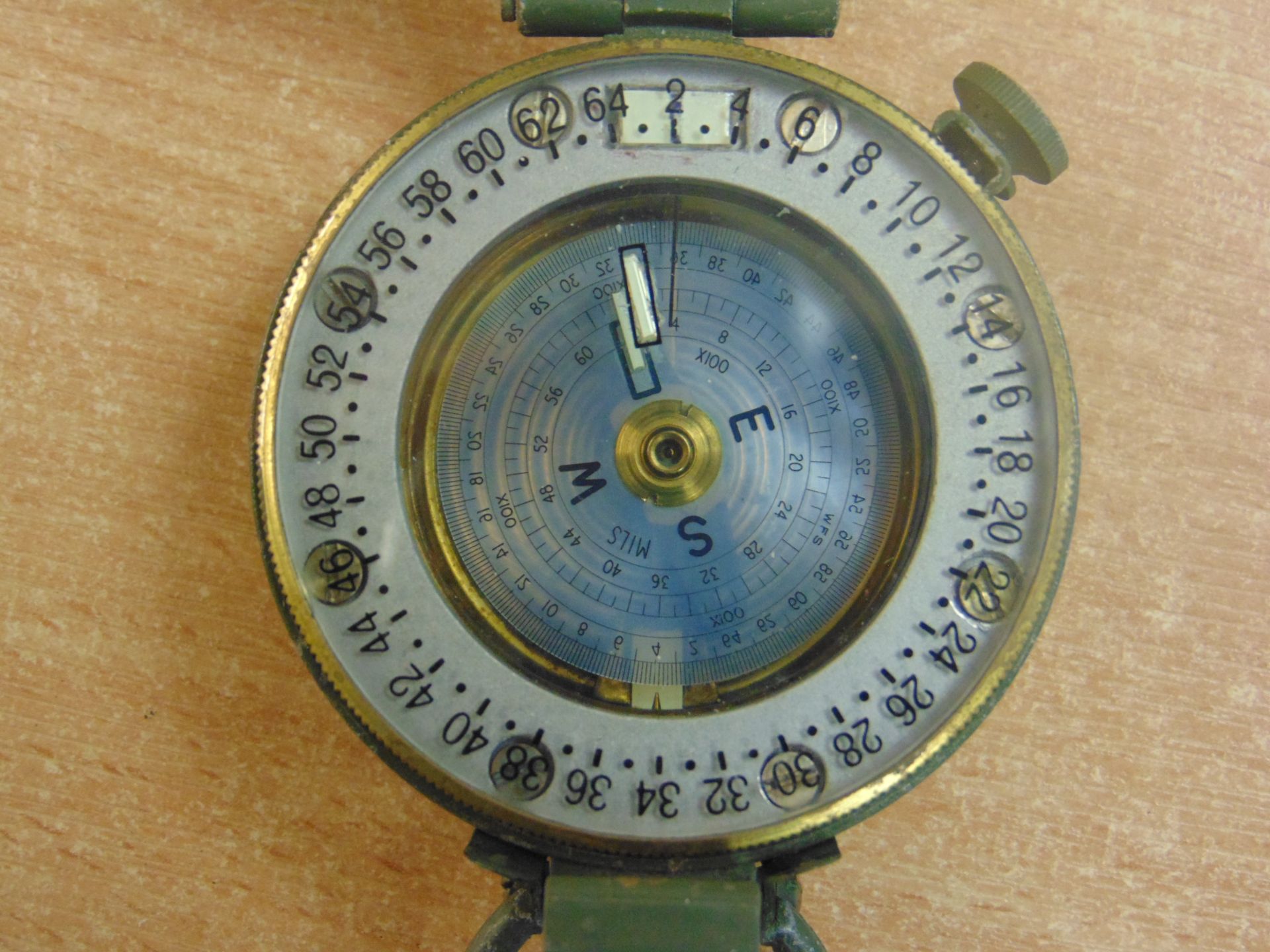 STANLEY LONDON BRASS PRISMATIC COMPASS BRITISH ARMY ISSUE NATO MARKS - Image 2 of 7