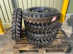 5 x Lassa 6.00x16, 6 ply rating tyres unused on 5 stud trailer rims