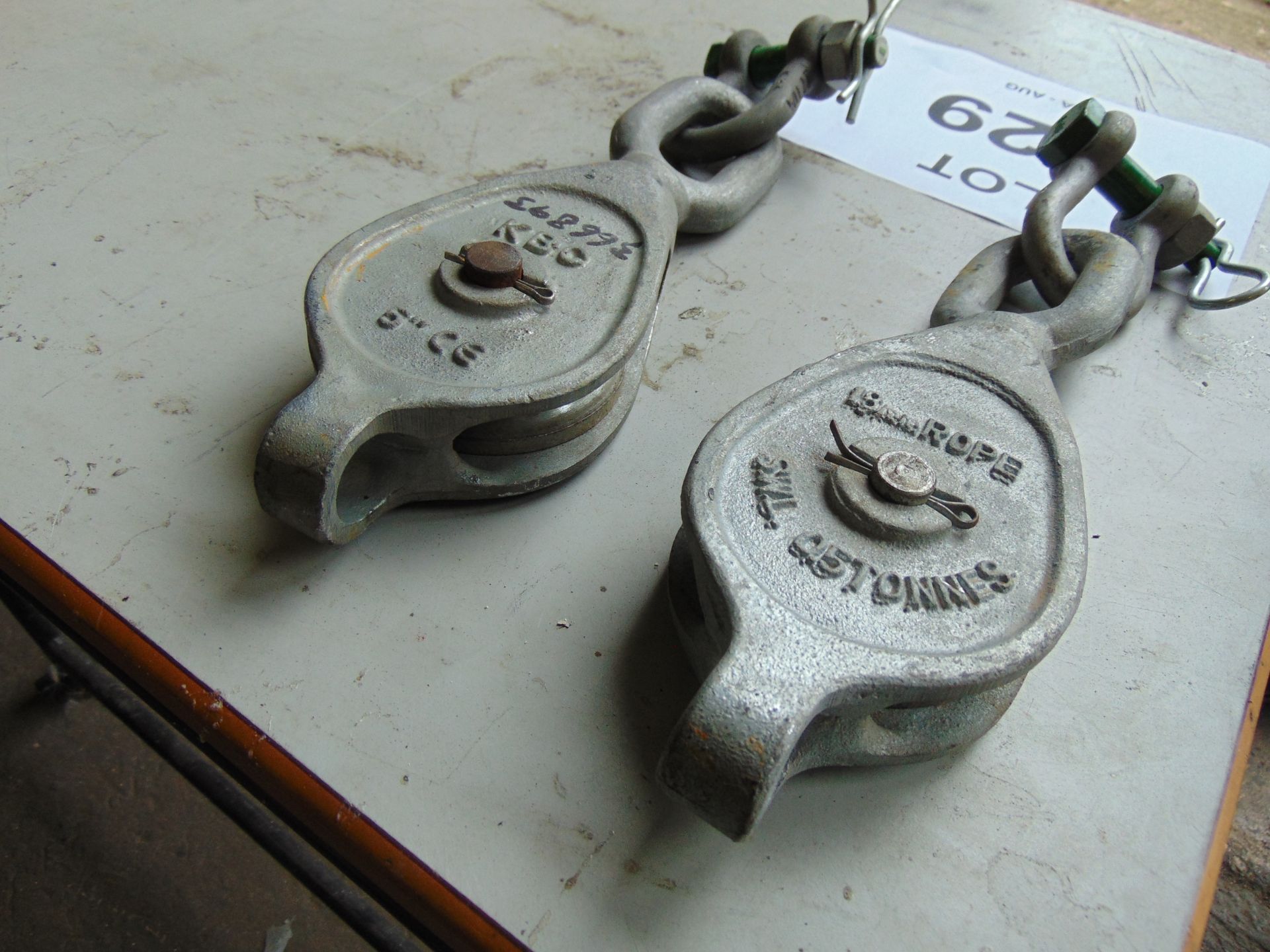 2 x New Unissued 5 inch Winding Snatch blocks as shown - Image 5 of 5