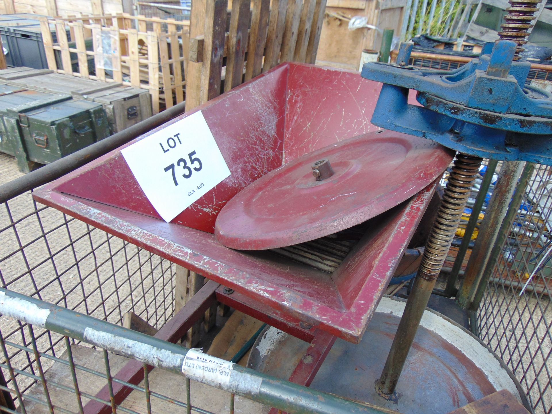 Very Unusual Apple Press for Pressing Apples Fruit Etc. and Making Juice, Cider etc