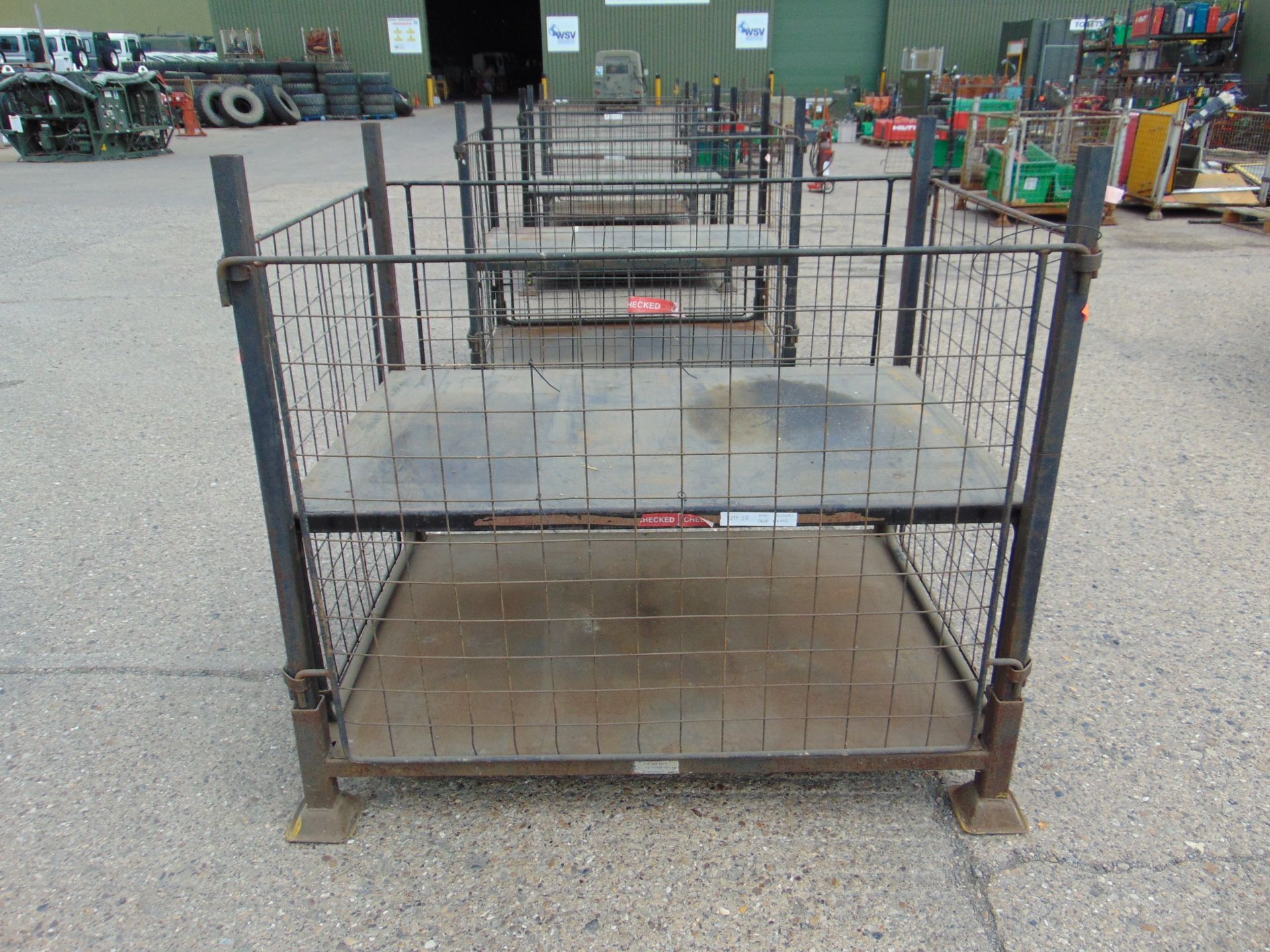 Steel Stacking Stillage with removeable sides and corner posts - Image 2 of 4