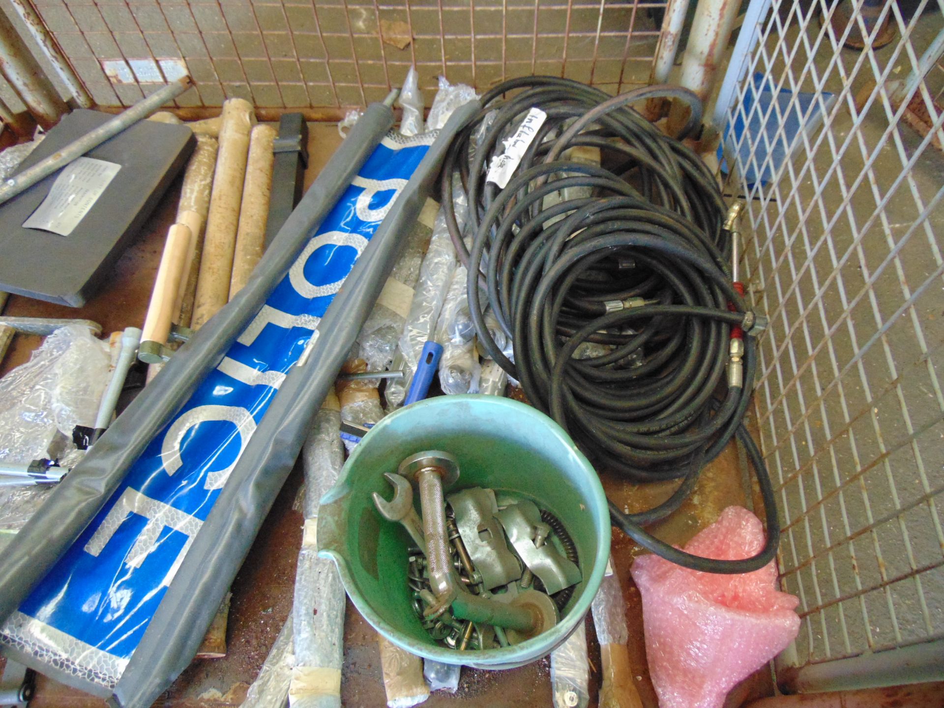 1 x Stillage Tools, Starting Handles Signs, Air Lines etc - Image 3 of 6