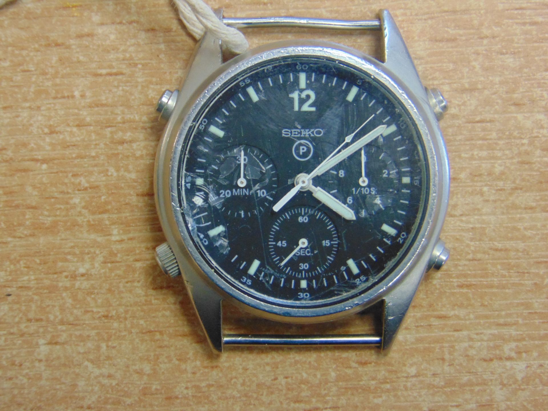 SEIKO GEN I PILOTS CHRONO RAF HARRIER FORCE ISSUE NATO MARKS DATE 1990 * GULF WAR* - Image 2 of 5