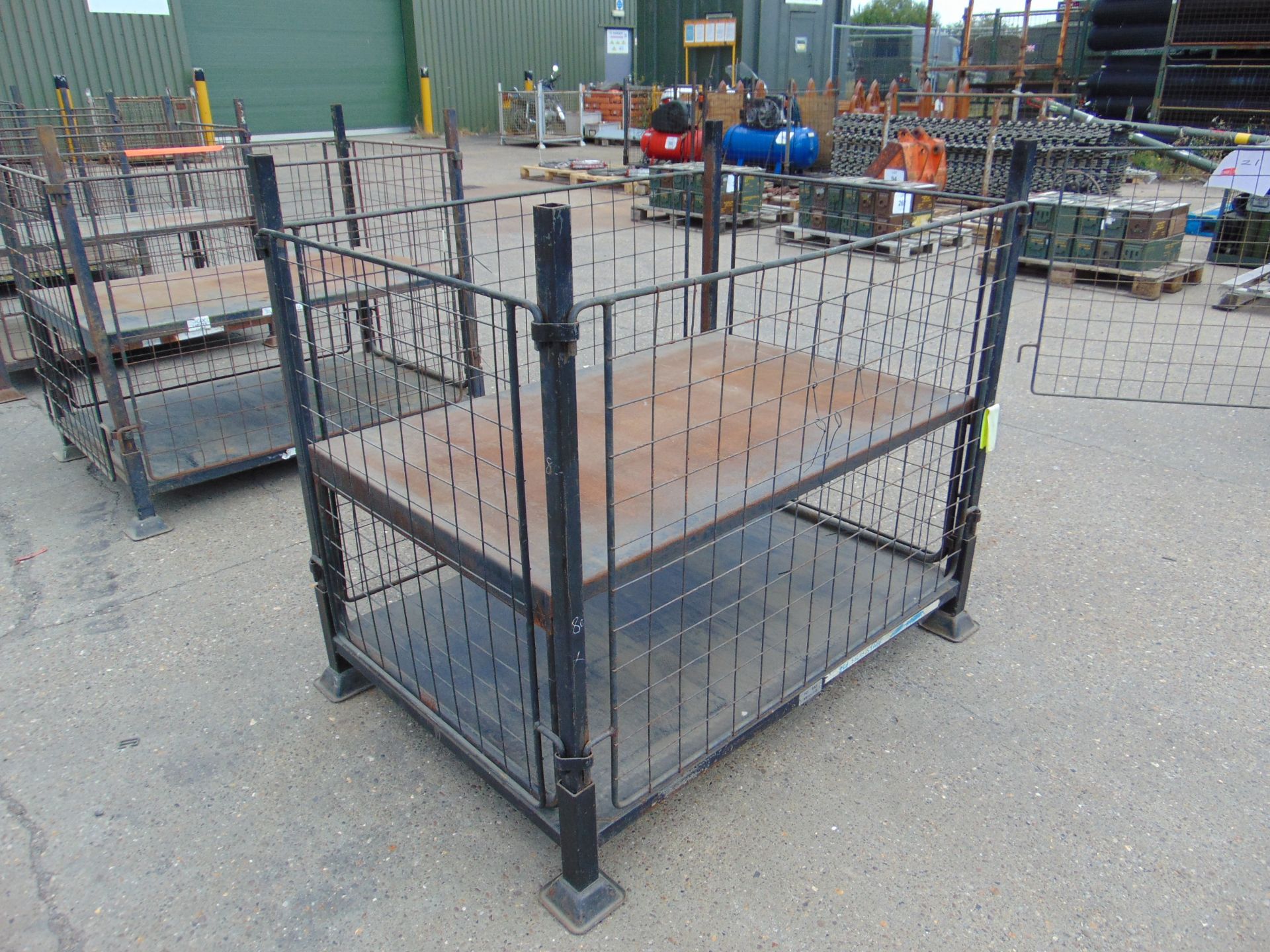 Steel Stacking Stillage with removeable sides and corner posts - Image 2 of 4