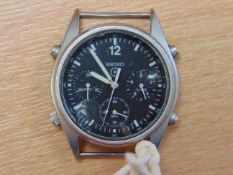SEIKO GEN I PILOTS CHRONO RAF HARRIER FORCE ISSUE NATO MARKS DATE 1988 SMALL CHIP INSIDE GLASS