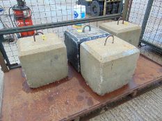 4x Concrete Test Weights / Security Blocks as Shown
