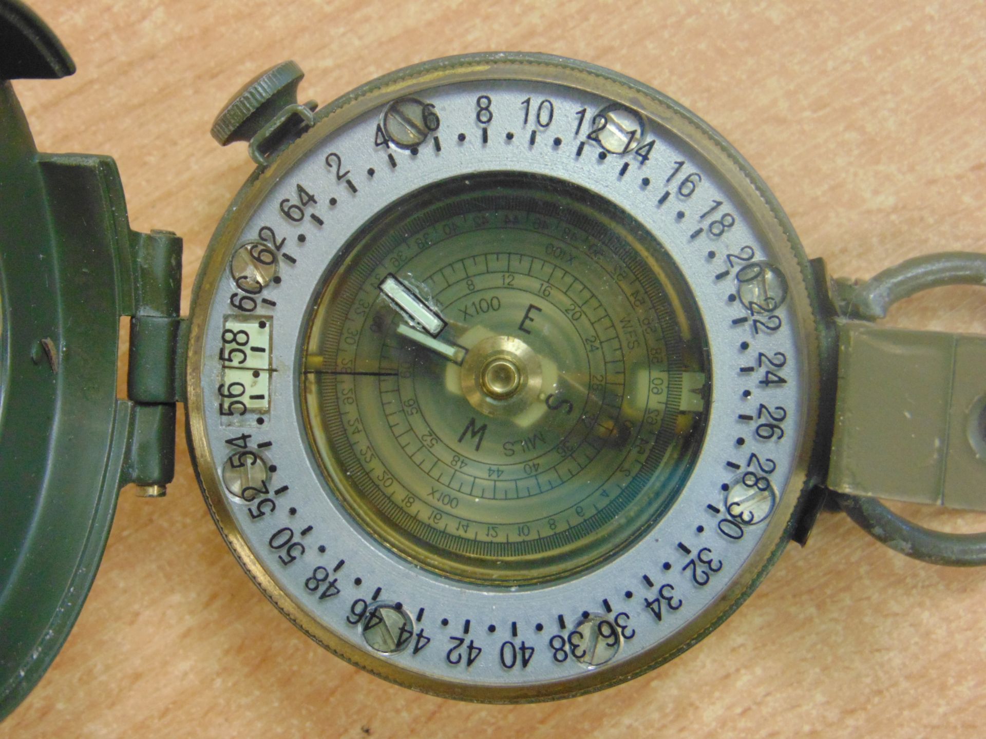 STANLEY LONDON BRITISH ARMY PRISMATIC COMPASS NATO MARKS IN MILS - Image 3 of 7