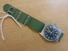 CWC W10 BRITISH ARMY SERVICE WATCH NATO MARKS WATER RESISTANT TO 5 ATM DATE 2005
