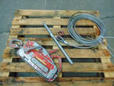 Tractel TU16 Tirfor Winch C/W Wire Rops & Handle