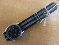 SEIKO GEN I PILOTS CHRONO NATO MARKS RAF HARRIER FORCE ISSUE DATE 1988 - CHIP IN GLASS