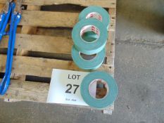 4 x Rolls of New Unissued Green Cloth Repair Tape