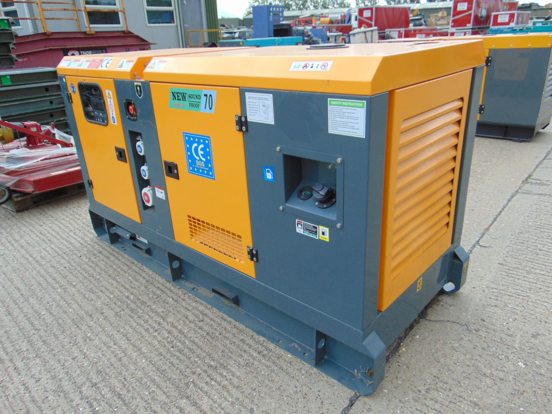 2022 UNISSUED 70 KVA 3 Phase Silent Diesel Generator Set - Image 3 of 16