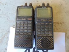 2 x Icom IC-R20 Handy All Mode Receiver Ideal for Amateur Ham Radio Etc.