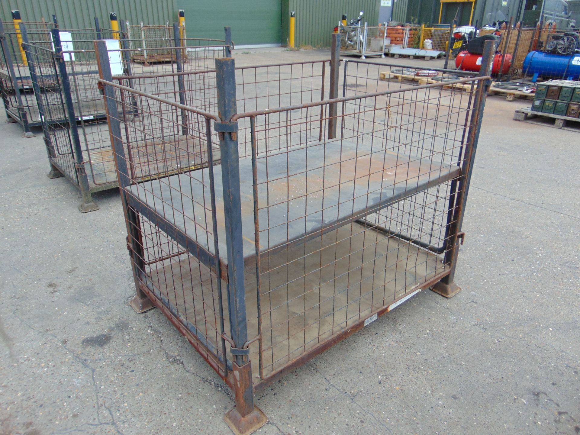 Steel Stacking Stillage with removeable sides and corner posts