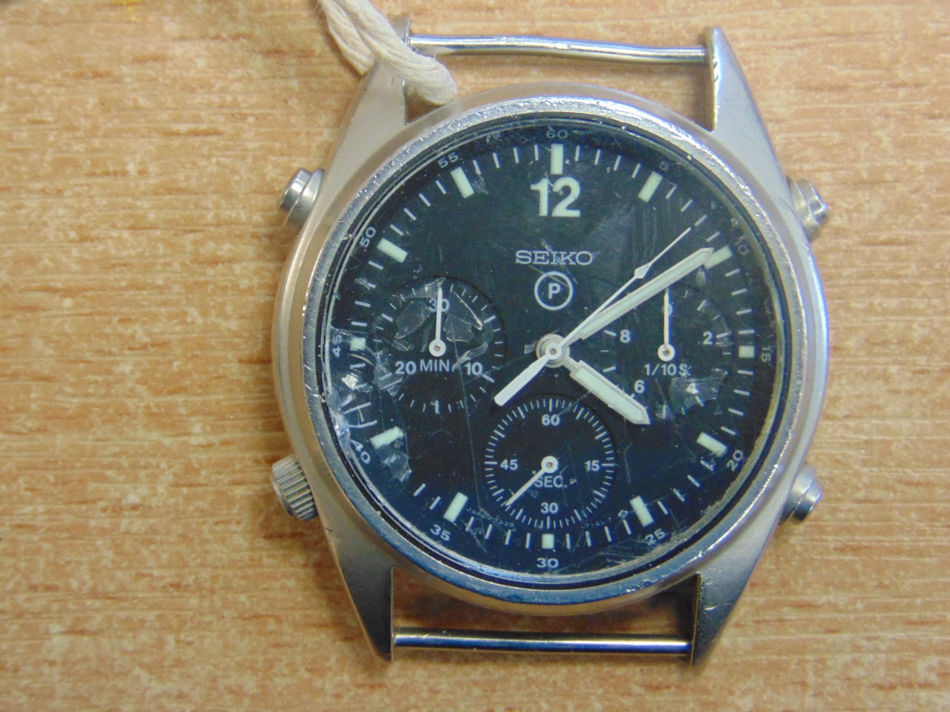 SEIKO GEN I PILOTS CHRONO RAF HARRIER FORCE ISSUE NATO MARKS DATE 1990 * GULF WAR*