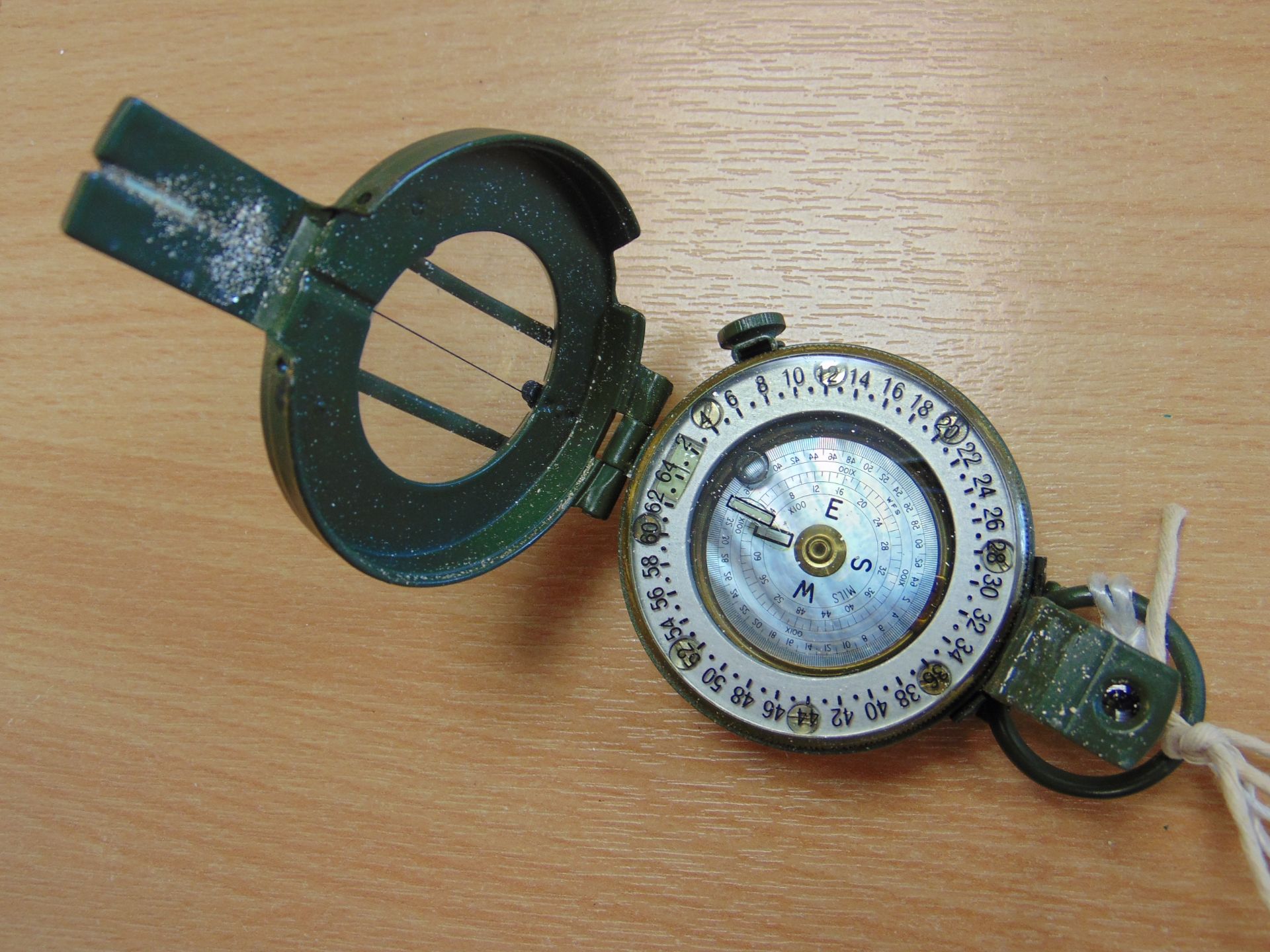 STANLEY LONDON BRASS BRITISH ARMY PRISMATIC COMPASS IN MILS UNISSUED - Image 2 of 6