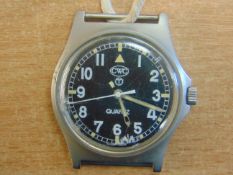 CWC W10 BRITISH ARMY SERVICE WATCH NATO MARKS DATE 2005 WATER RESISTANT TO 5 ATM GLASS CHIPPED